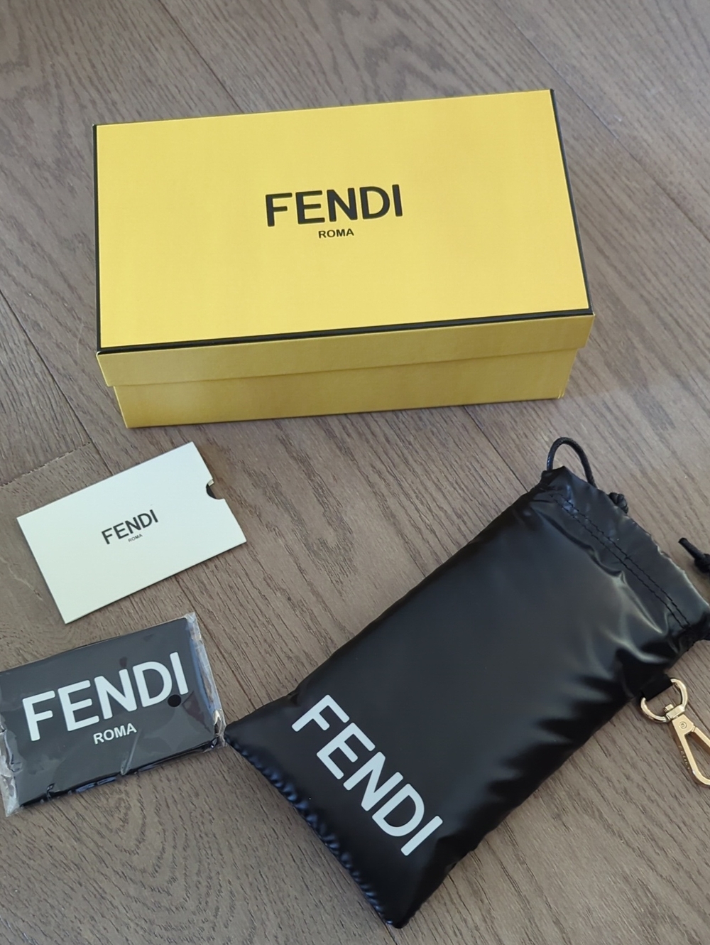NWT Fendi Puffer Sunglass Pouch Case w/ Clip